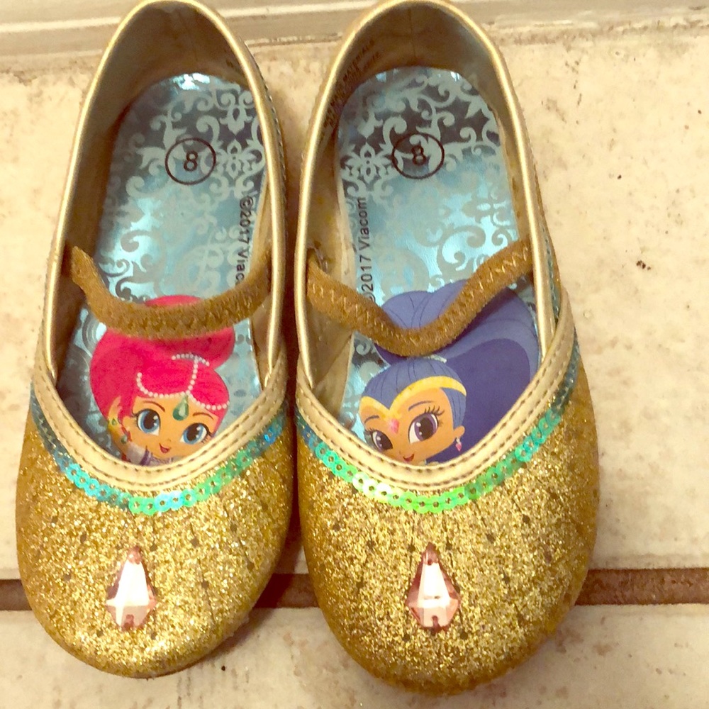 Golden glitter Shimmer and Shine original shoes